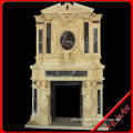 Yellow Marble Stone Indoor Fireplace Mantel Surround